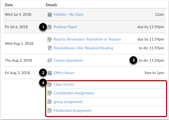 Populating the Course Summary